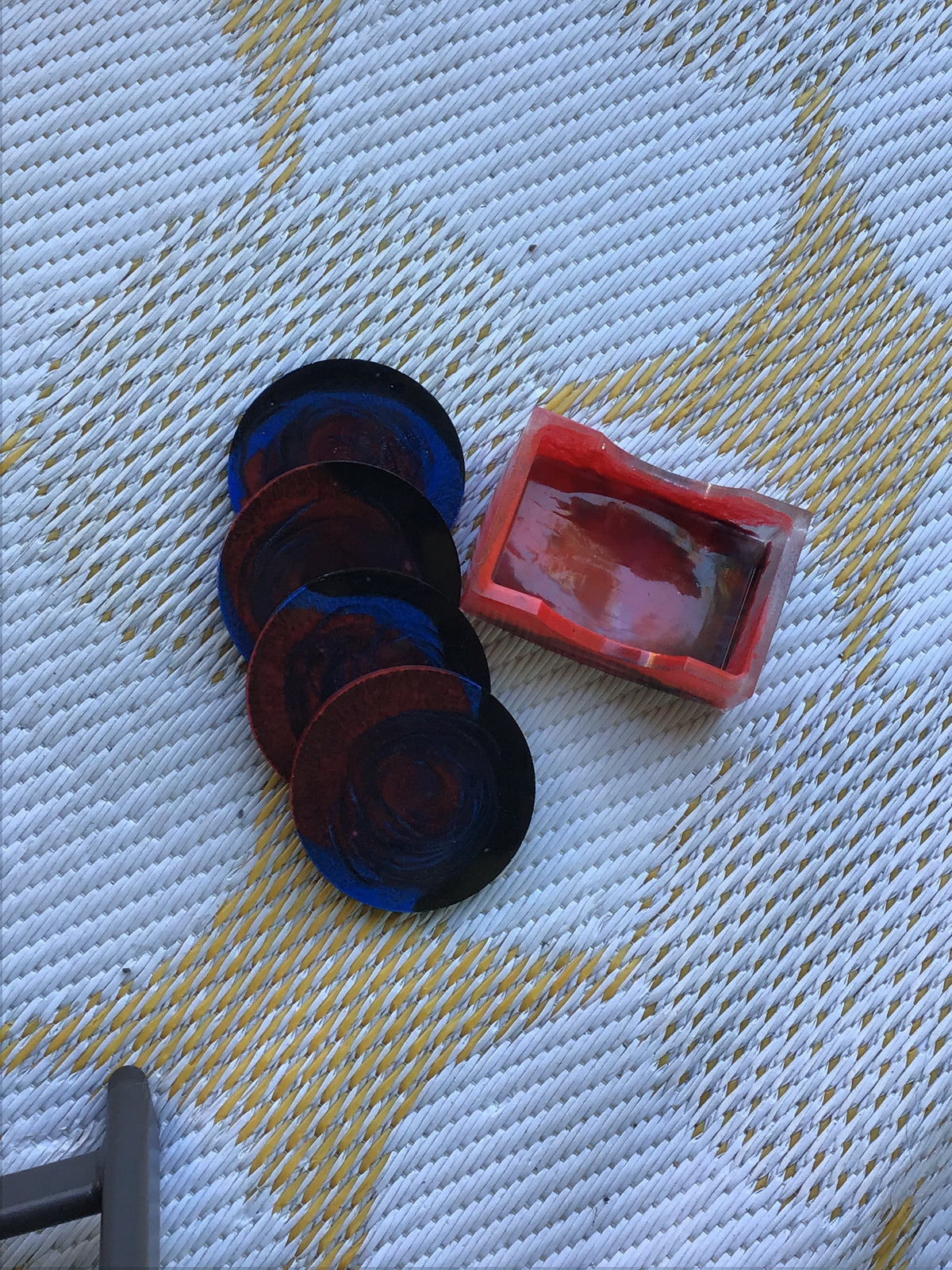 Coasters and holder small