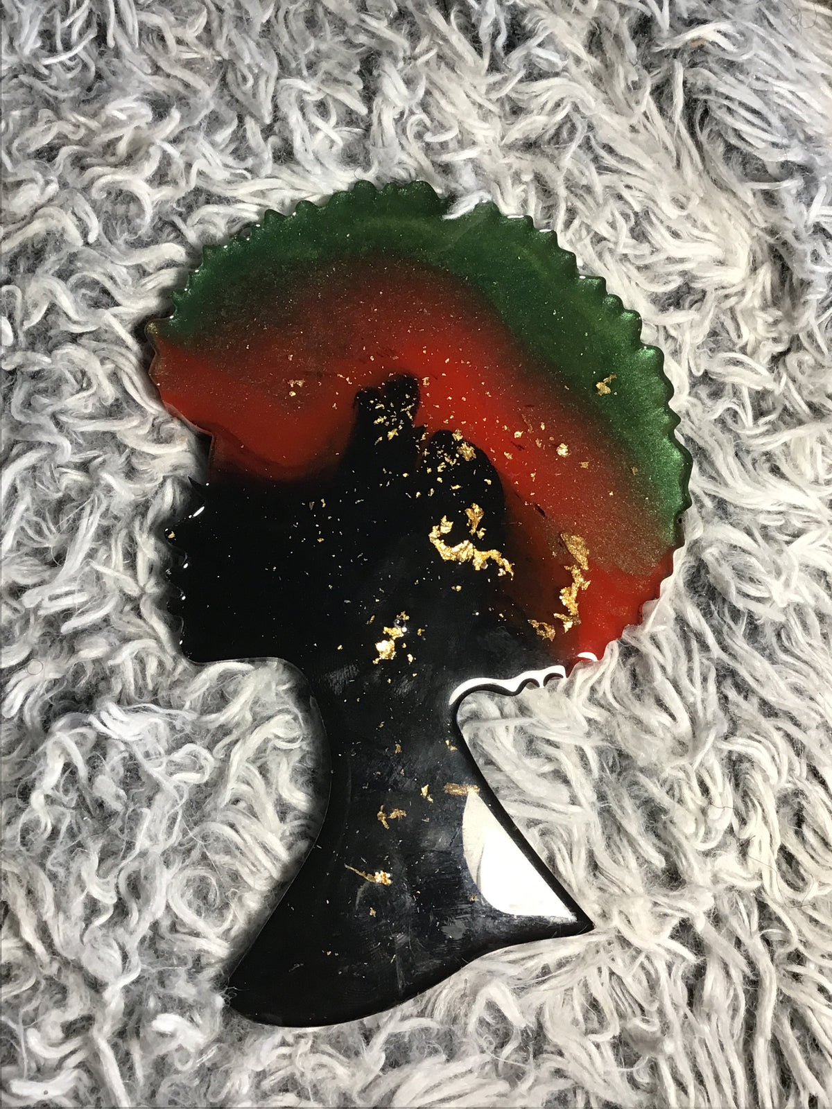 Larger Juneteenth Afro coaster