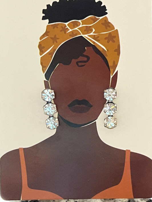 Earring rhinestone