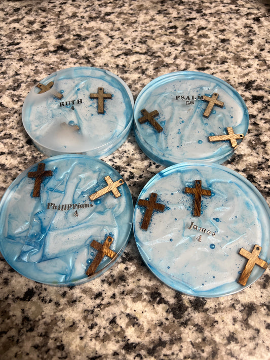 Resin coasters