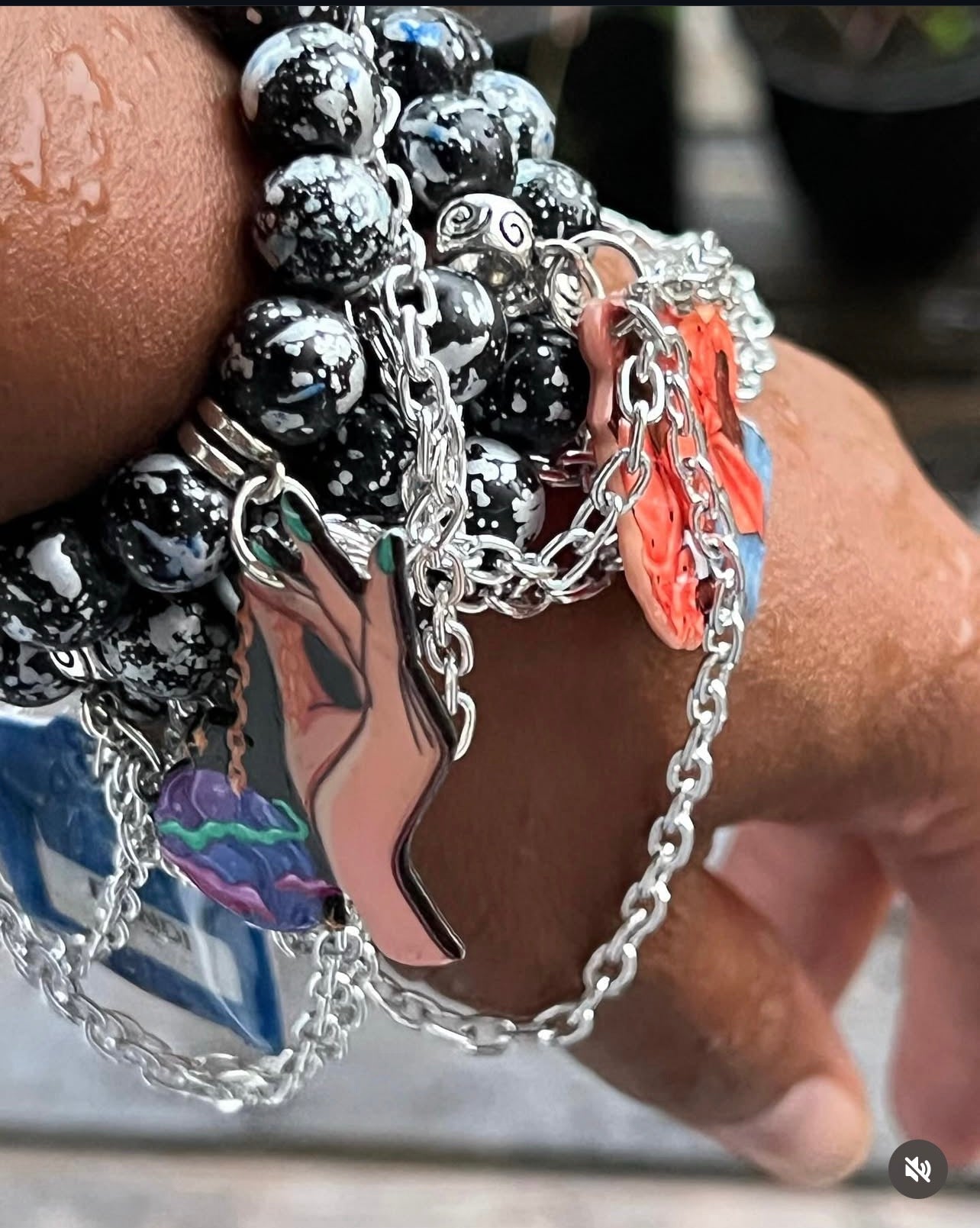 stacked Bracelets (charmed)