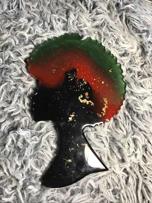 Larger Juneteenth Afro coaster